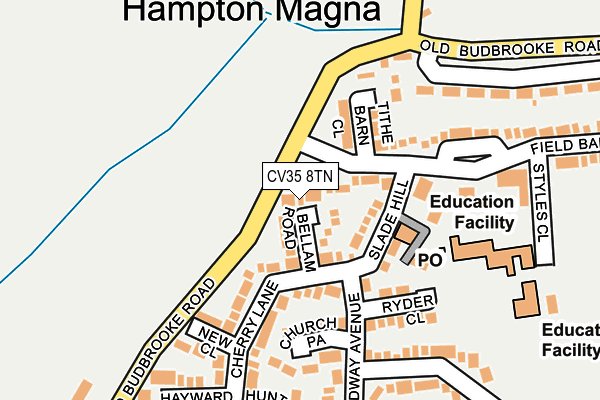 CV35 8TN map - OS OpenMap – Local (Ordnance Survey)