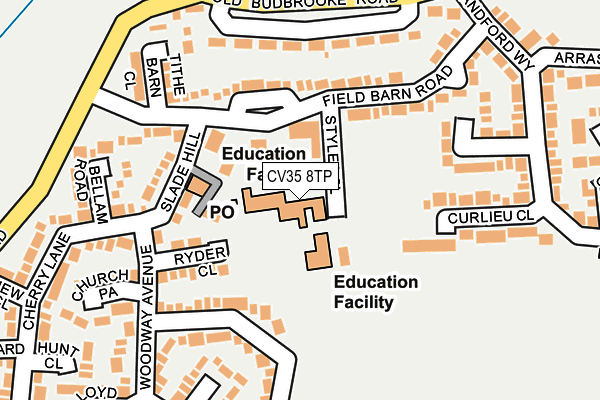 CV35 8TP map - OS OpenMap – Local (Ordnance Survey)