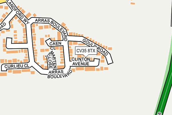 CV35 8TX map - OS OpenMap – Local (Ordnance Survey)