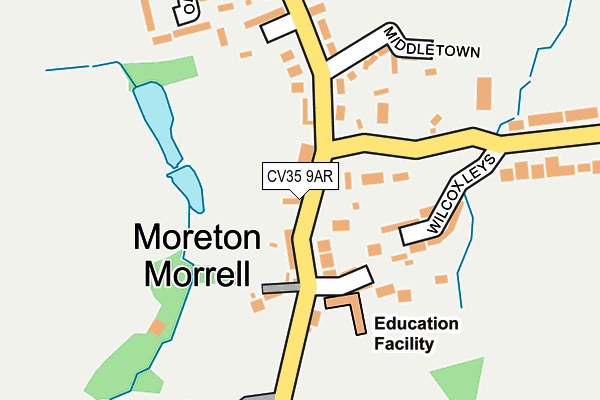 CV35 9AR map - OS OpenMap – Local (Ordnance Survey)