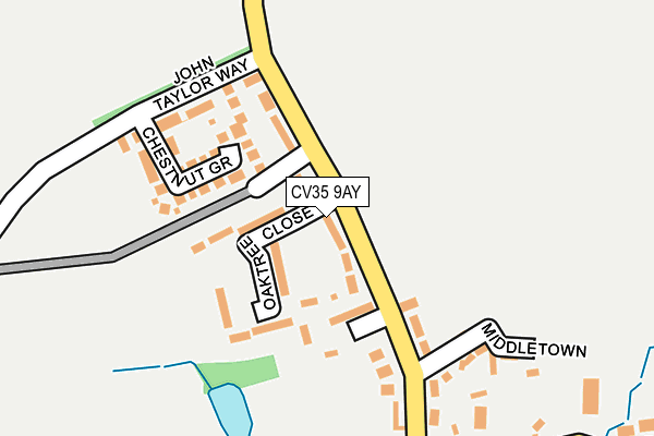 CV35 9AY map - OS OpenMap – Local (Ordnance Survey)