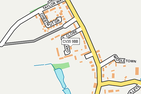 CV35 9BB map - OS OpenMap – Local (Ordnance Survey)