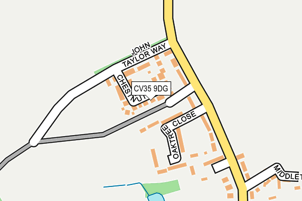 CV35 9DG map - OS OpenMap – Local (Ordnance Survey)