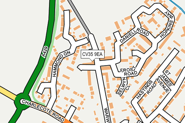 CV35 9EA map - OS OpenMap – Local (Ordnance Survey)