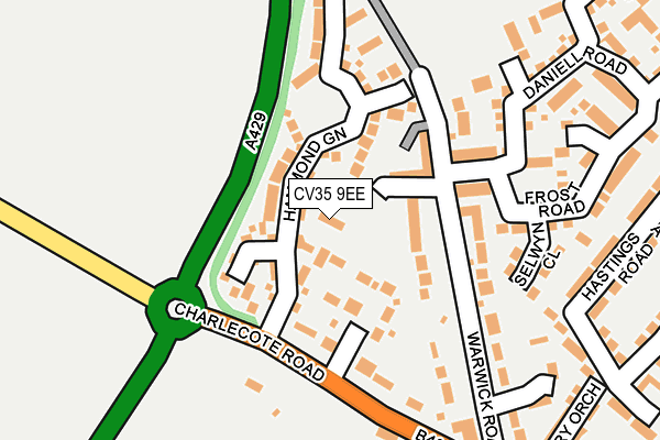 CV35 9EE map - OS OpenMap – Local (Ordnance Survey)