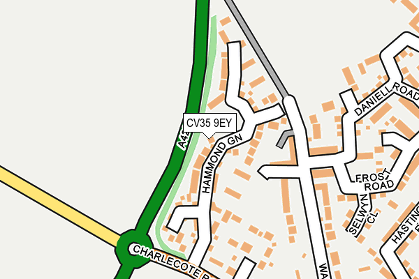 CV35 9EY map - OS OpenMap – Local (Ordnance Survey)