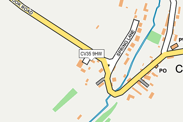CV35 9HW map - OS OpenMap – Local (Ordnance Survey)