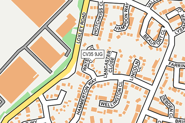 CV35 9JG map - OS OpenMap – Local (Ordnance Survey)