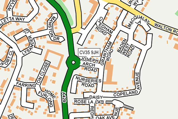 CV35 9JH map - OS OpenMap – Local (Ordnance Survey)