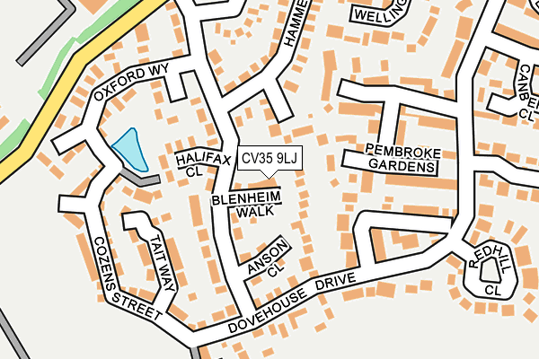 CV35 9LJ map - OS OpenMap – Local (Ordnance Survey)