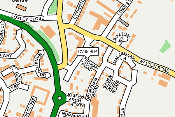 CV35 9LP map - OS OpenMap – Local (Ordnance Survey)
