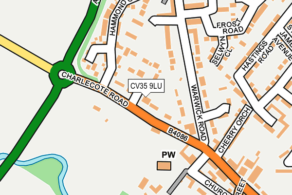 CV35 9LU map - OS OpenMap – Local (Ordnance Survey)