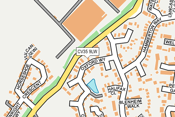 CV35 9LW map - OS OpenMap – Local (Ordnance Survey)