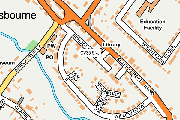 CV35 9NJ map - OS OpenMap – Local (Ordnance Survey)
