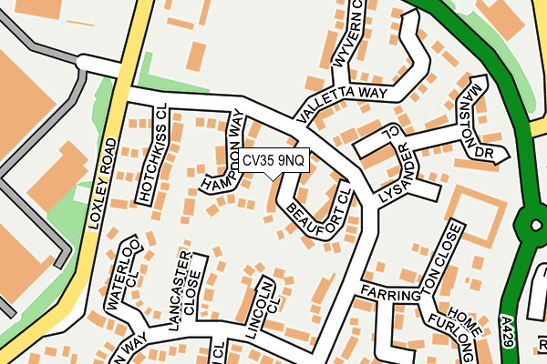 CV35 9NQ map - OS OpenMap – Local (Ordnance Survey)