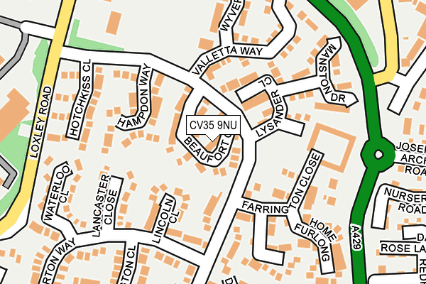 CV35 9NU map - OS OpenMap – Local (Ordnance Survey)