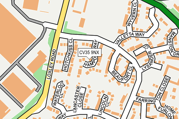 CV35 9NX map - OS OpenMap – Local (Ordnance Survey)