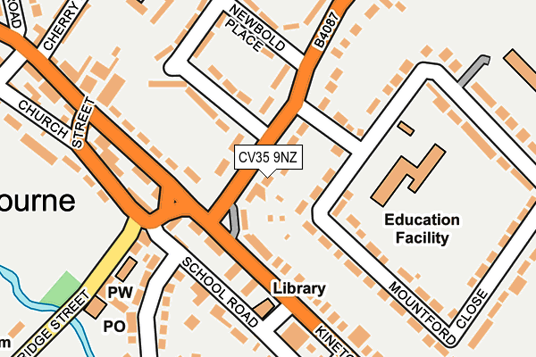 CV35 9NZ map - OS OpenMap – Local (Ordnance Survey)