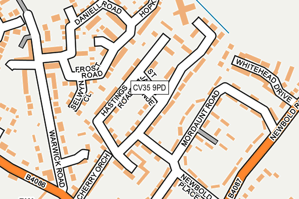CV35 9PD map - OS OpenMap – Local (Ordnance Survey)