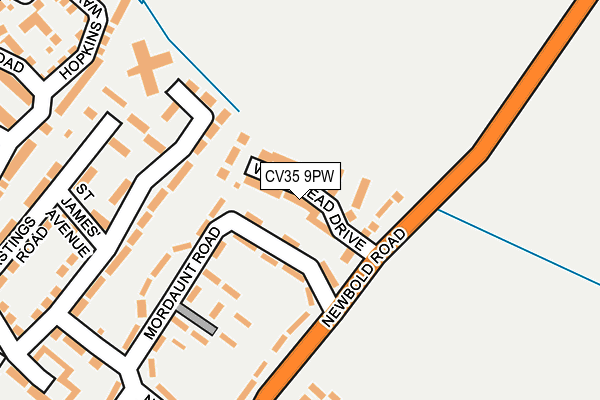 CV35 9PW map - OS OpenMap – Local (Ordnance Survey)