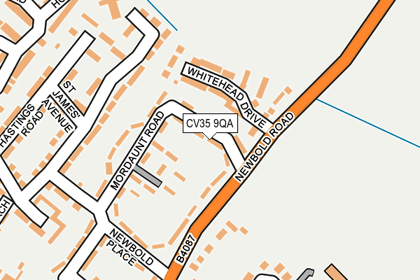 CV35 9QA map - OS OpenMap – Local (Ordnance Survey)