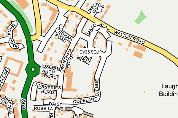 CV35 9QJ map - OS OpenMap – Local (Ordnance Survey)