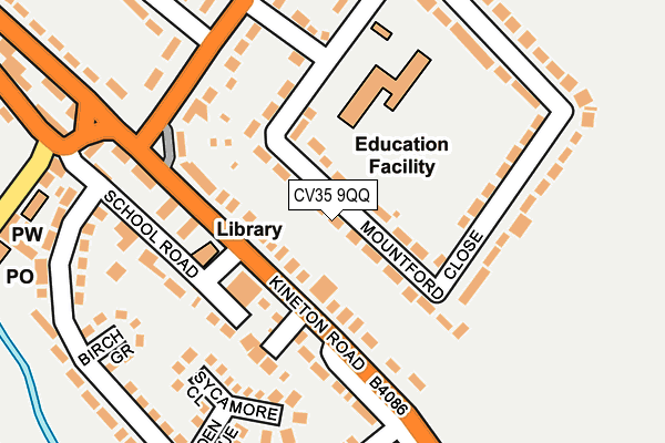 CV35 9QQ map - OS OpenMap – Local (Ordnance Survey)
