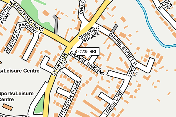 CV35 9RL map - OS OpenMap – Local (Ordnance Survey)