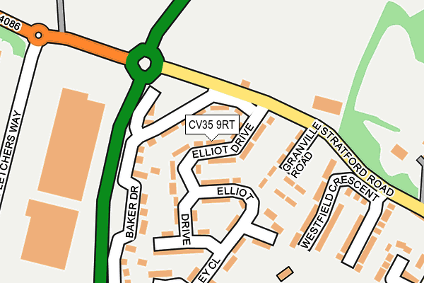 CV35 9RT map - OS OpenMap – Local (Ordnance Survey)