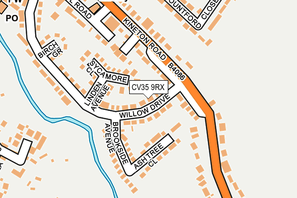 CV35 9RX map - OS OpenMap – Local (Ordnance Survey)