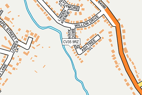 CV35 9RZ map - OS OpenMap – Local (Ordnance Survey)