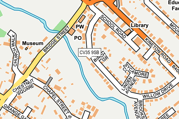 CV35 9SB map - OS OpenMap – Local (Ordnance Survey)