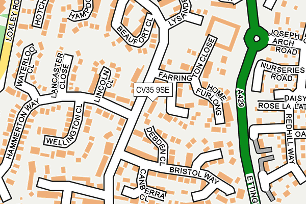 CV35 9SE map - OS OpenMap – Local (Ordnance Survey)