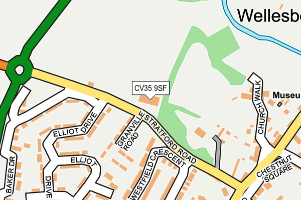 CV35 9SF map - OS OpenMap – Local (Ordnance Survey)