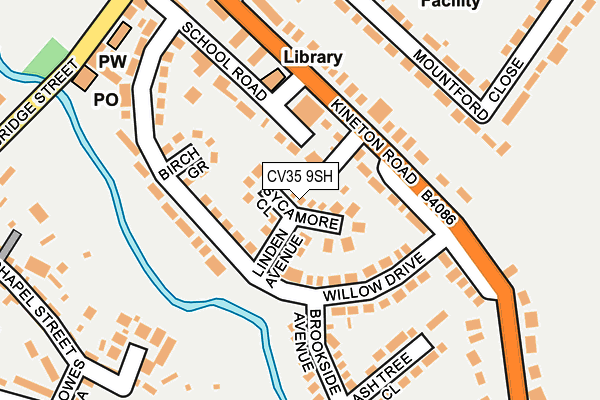 CV35 9SH map - OS OpenMap – Local (Ordnance Survey)