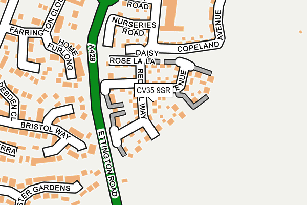 CV35 9SR map - OS OpenMap – Local (Ordnance Survey)