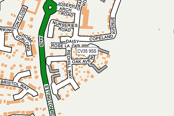 CV35 9SS map - OS OpenMap – Local (Ordnance Survey)