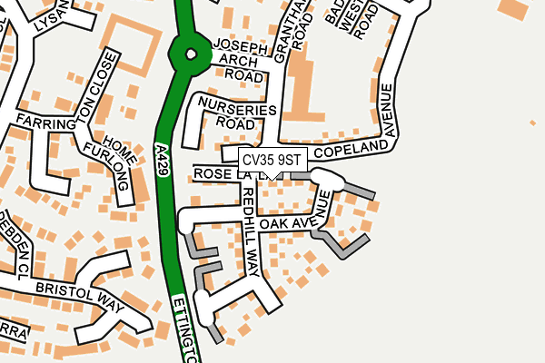 CV35 9ST map - OS OpenMap – Local (Ordnance Survey)