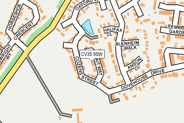 CV35 9SW map - OS OpenMap – Local (Ordnance Survey)
