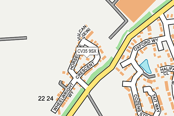 CV35 9SX map - OS OpenMap – Local (Ordnance Survey)