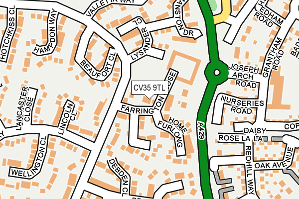 CV35 9TL map - OS OpenMap – Local (Ordnance Survey)