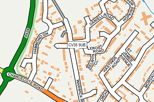 CV35 9UB map - OS OpenMap – Local (Ordnance Survey)