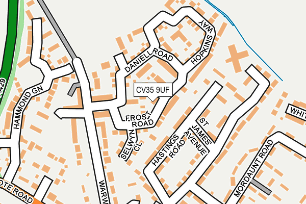 CV35 9UF map - OS OpenMap – Local (Ordnance Survey)