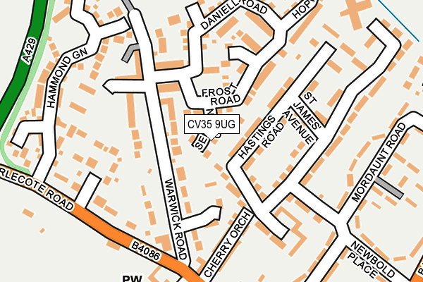 CV35 9UG map - OS OpenMap – Local (Ordnance Survey)