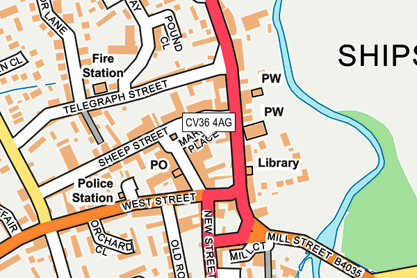 CV36 4AG map - OS OpenMap – Local (Ordnance Survey)