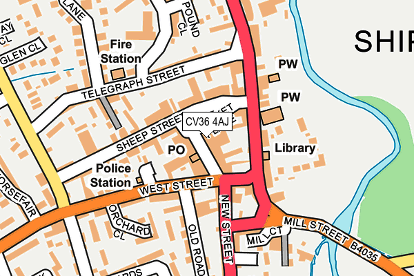CV36 4AJ map - OS OpenMap – Local (Ordnance Survey)