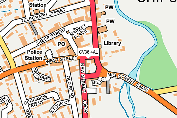 CV36 4AL map - OS OpenMap – Local (Ordnance Survey)