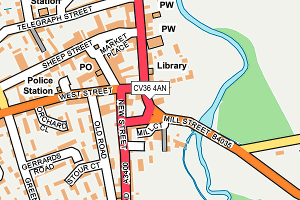 CV36 4AN map - OS OpenMap – Local (Ordnance Survey)