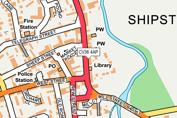 Map of SHIPSTON CHIPPY LTD at local scale