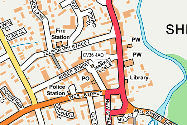 CV36 4AQ map - OS OpenMap – Local (Ordnance Survey)